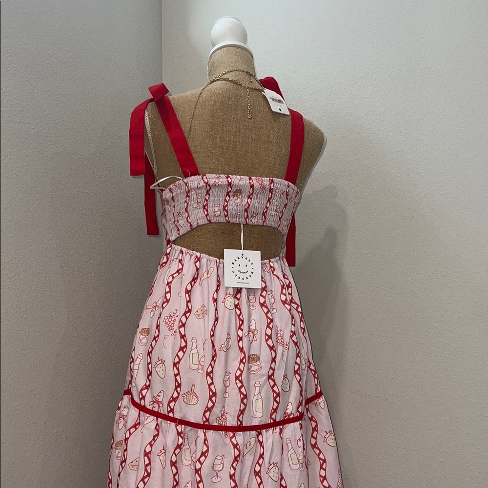 Red & Pink Maxi Dress Small 💗♥️ 🧁 dopamine dressing - Picture 6 of 11